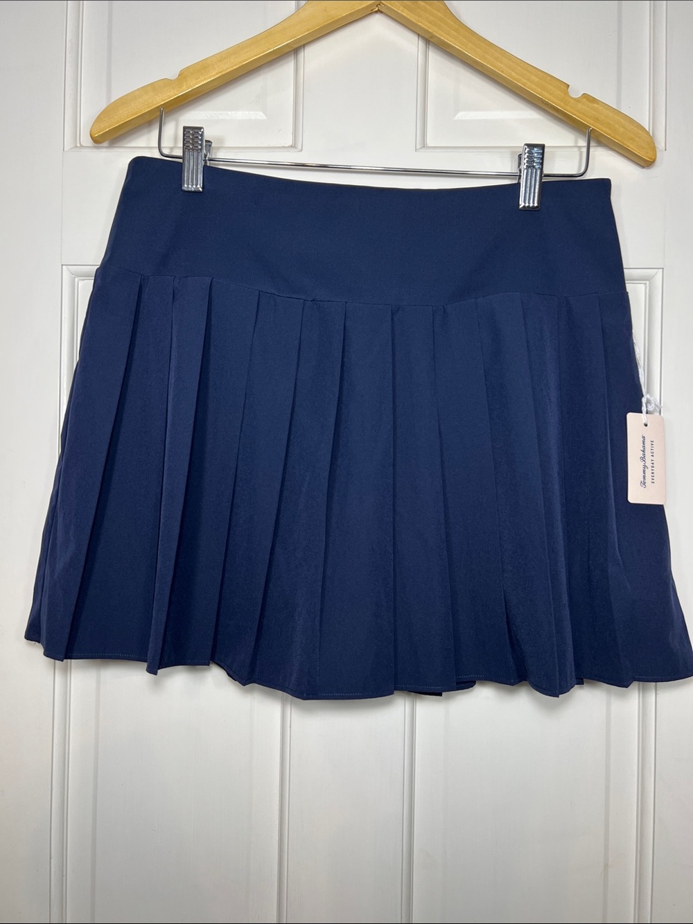 Tommy Bahama Navy Pleated Golf Tennis Pickle Ball Skater Skort Skirt Sz M